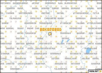 map of Bākarābād