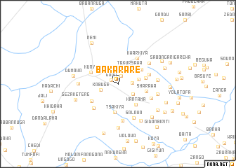 map of Bakarare