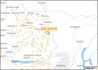 map of Bakārna