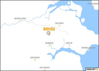 map of Bakau