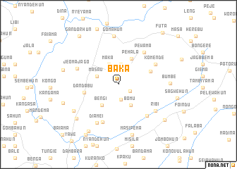 map of Baka