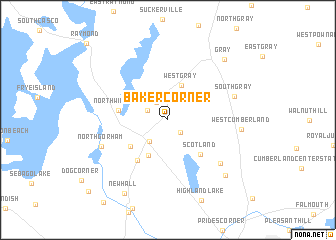 map of Baker Corner