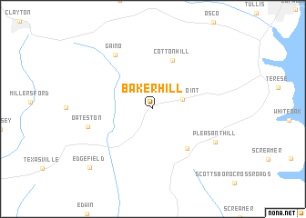 map of Baker Hill