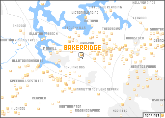 map of Baker Ridge