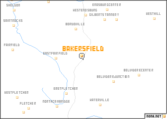 map of Bakersfield