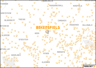 map of Bakersfield