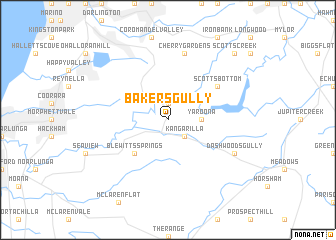 map of Bakers Gully