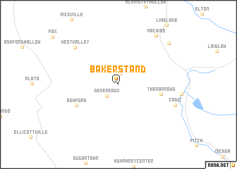 map of Bakerstand