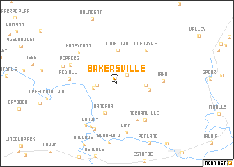 map of Bakersville