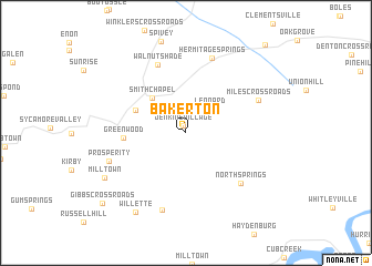 map of Bakerton