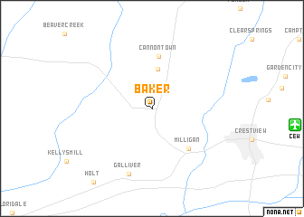 map of Baker