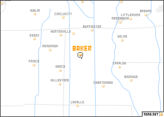 map of Baker