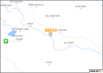 map of Baker