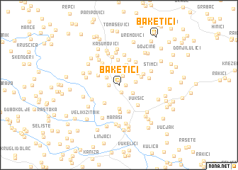 map of Baketići