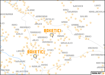 map of Baketići
