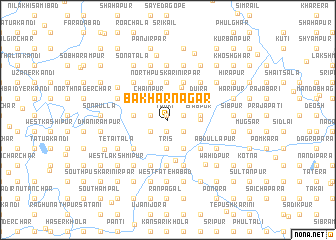 map of Bākharnagar