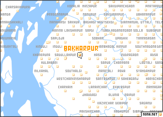 map of Bākharpur