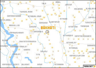 map of Bakhātī