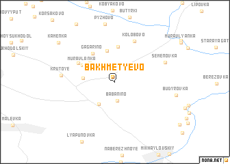 map of Bakhmet\