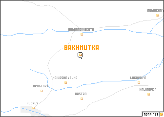 map of Bakhmutka