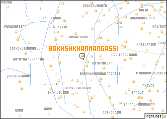 map of Bakhsh Khān Mangassi