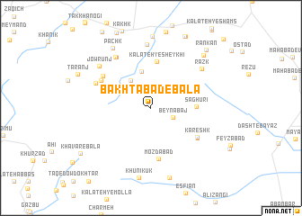 map of Bakhtābād-e Bālā