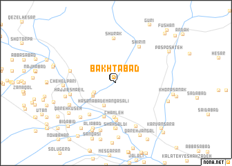 map of Bakhtābād