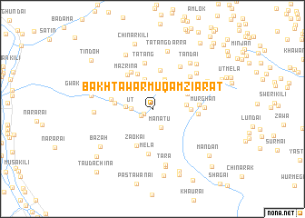 map of Bakhtāwar Muqām Ziārat
