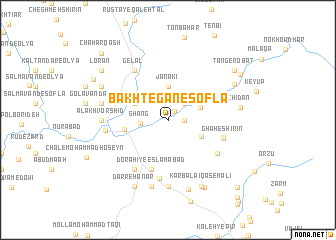 map of Bakhtegān-e Soflá