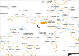 map of Bakhtīārī