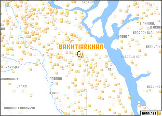 map of Bakhtiār Khān