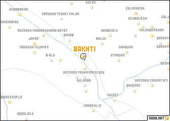 map of Bakhtī