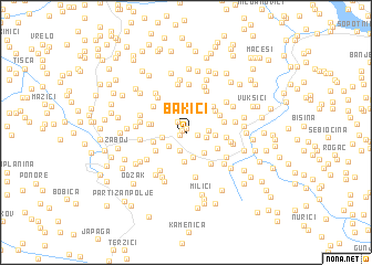 map of Bakići