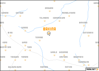 map of Bakina