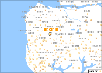 map of Bakinia