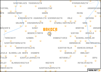 map of Bakóca
