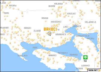 map of Bakoči