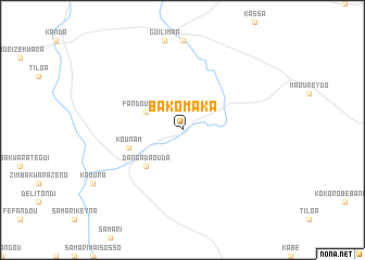 map of Bakomaka