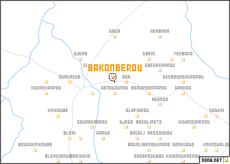 map of Bakonbérou