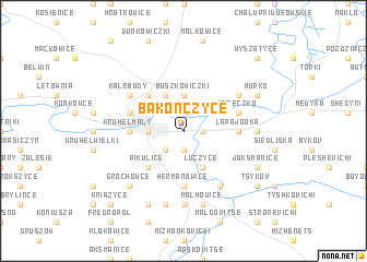 map of Bakończyce