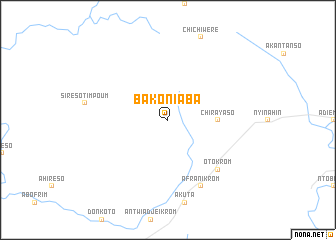 map of Bakoniaba