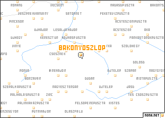 map of Bakonyoszlop