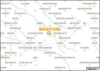 map of Bakonyság