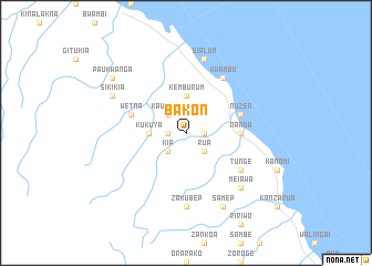 map of Bakon