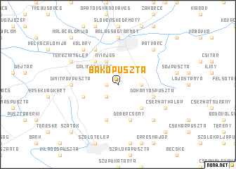 map of Bakópuszta