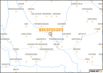 map of Bakorokoro