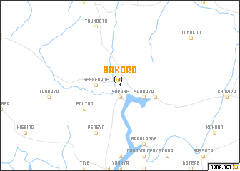 map of Bakoro