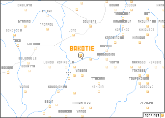 map of Bakotié