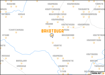 map of Bako Touga