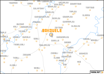 map of Bakouélé